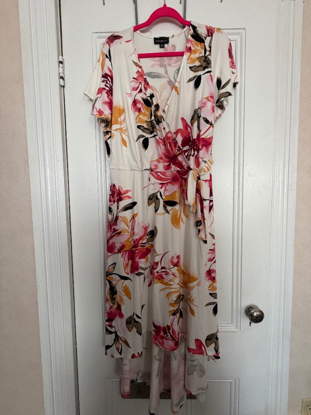 Pink floral dress